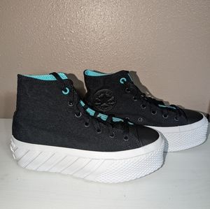 Converse CTAS lift 2x hi top black/white women's size 7.5